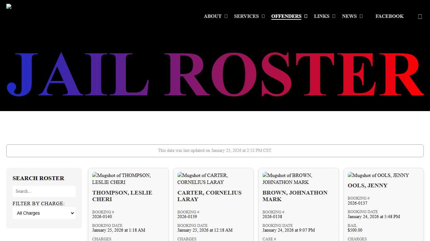 Jail Roster - Pittsburg County Sheriff's Office